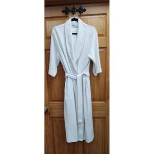 Cypress White Size Large Long Sleeves Belt Side Pockets Shawl Collar